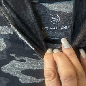 We Wander Gray Camo Long Sleeve Tee